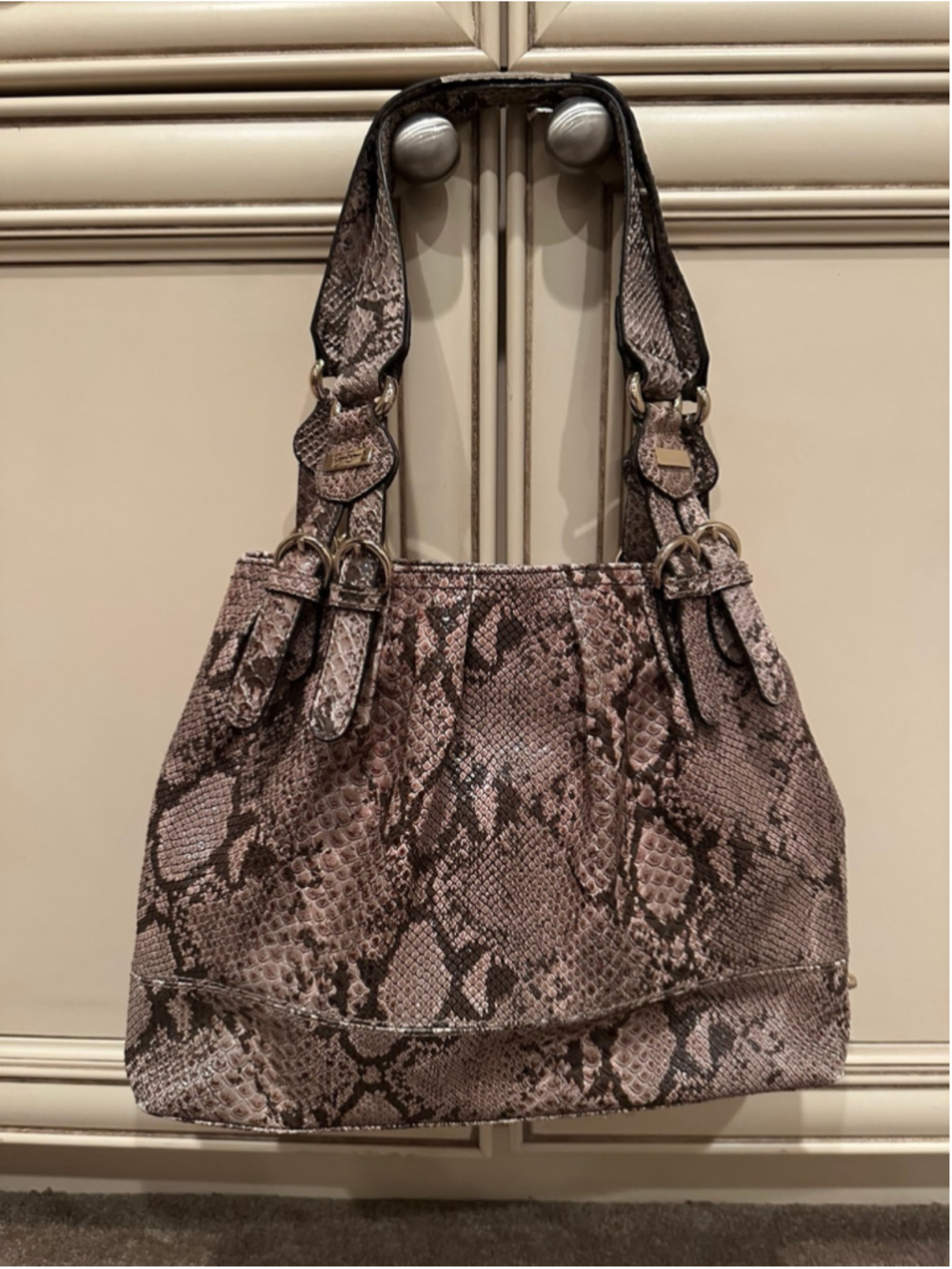 Jessica Simpson Poly Snakeskin Handbag Shoulder Bag Purse